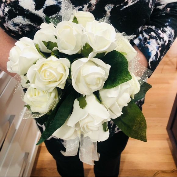 Wedding Star Elite Bridal Collection Taper Candles and Rose Bouquet - Picture 8 of 11